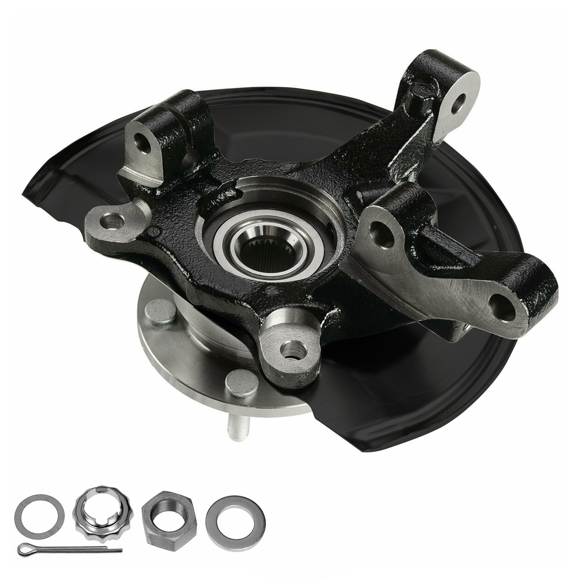 2008-2012 Dodge Caliber & 2007-2017 Jeep Compass/Patriot Front Left Steering Knuckle Wheel Bearing Hub Assembly 698-411 - Perfect for Suspension Repair & Off-Road Maintenance
