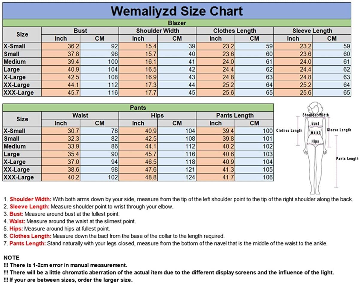 Wemaliyzd Women's 2 Piece Suit Set - Professional Office Blazer & Pants, Slim Fit Peak Lapel Business Attire for Women | Perfect for Work, Interviews & Formal Events
