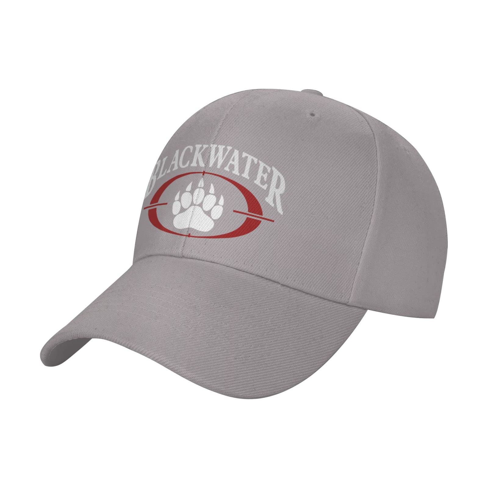 Blackwater Logo Baseball Cap - Premium Adjustable Sports Hat in Solid Gray | Casual Wear, Outdoor Activities & Sports Fan Gear