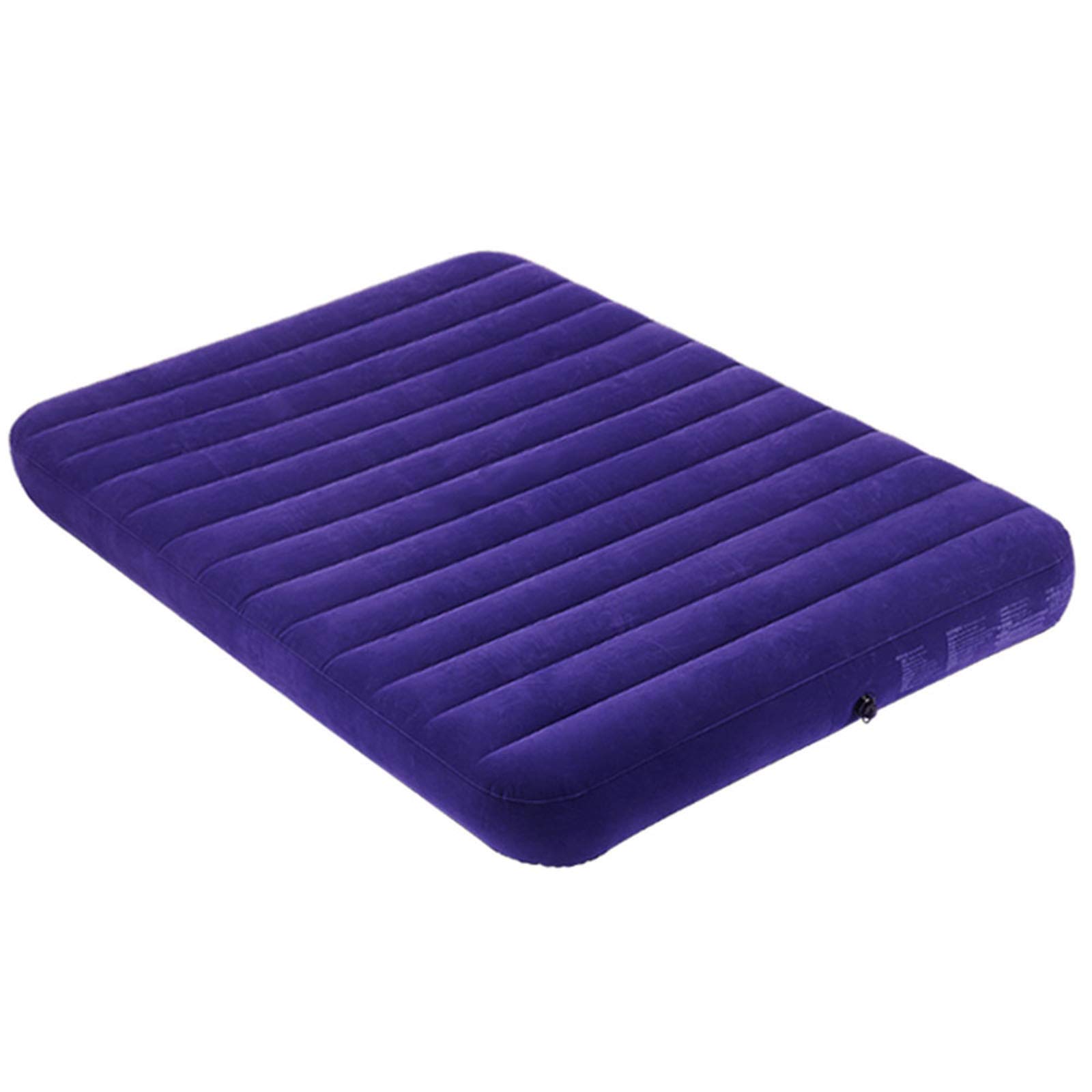 Double King Size Inflatable Air Mattress with Built-in Electric Pump - Flocking Surface for Comfort, Portable Foldable Design for Camping, Travel & Home Use - Includes Storage Bag