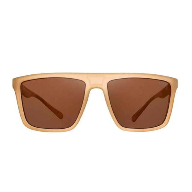Lente Ombak Cambutal Beige Crystal Matte Sunglasses - Trendy UV Protection Shades for Beach, Driving & Outdoor Activities