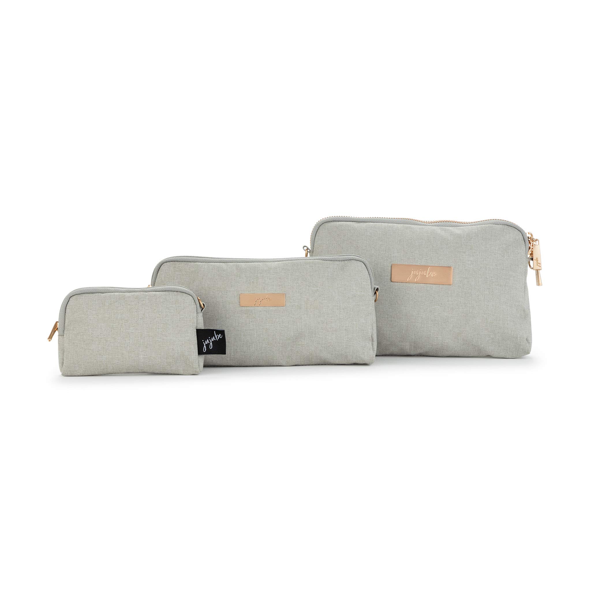 JuJuBe Be Set Pouches - Stylish Travel Toiletry Bag Set for Women | Makeup Pouch, Party Clutch, Wristlet & Diaper Bag Organizer | Perfect for Travel, Daily Use & Special Occasions