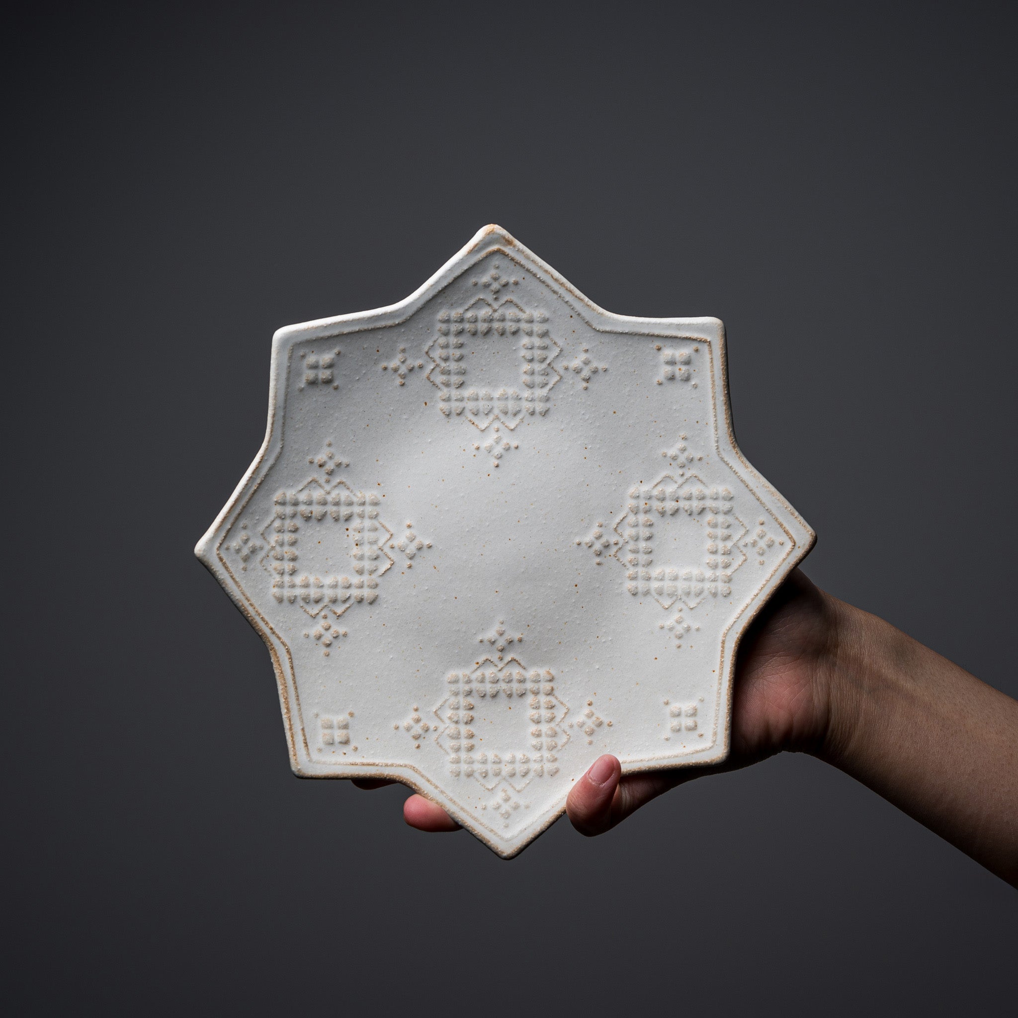 Wakasama Kiln Christmas Snowflake Plate - 2 Sizes for Holiday Table Decor & Festive Dinnerware