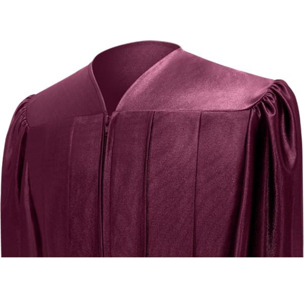Shiny Maroon High School Graduation Cap and Gown Set - Perfect for Commencement Ceremonies, Graduation Photos & Prom Events