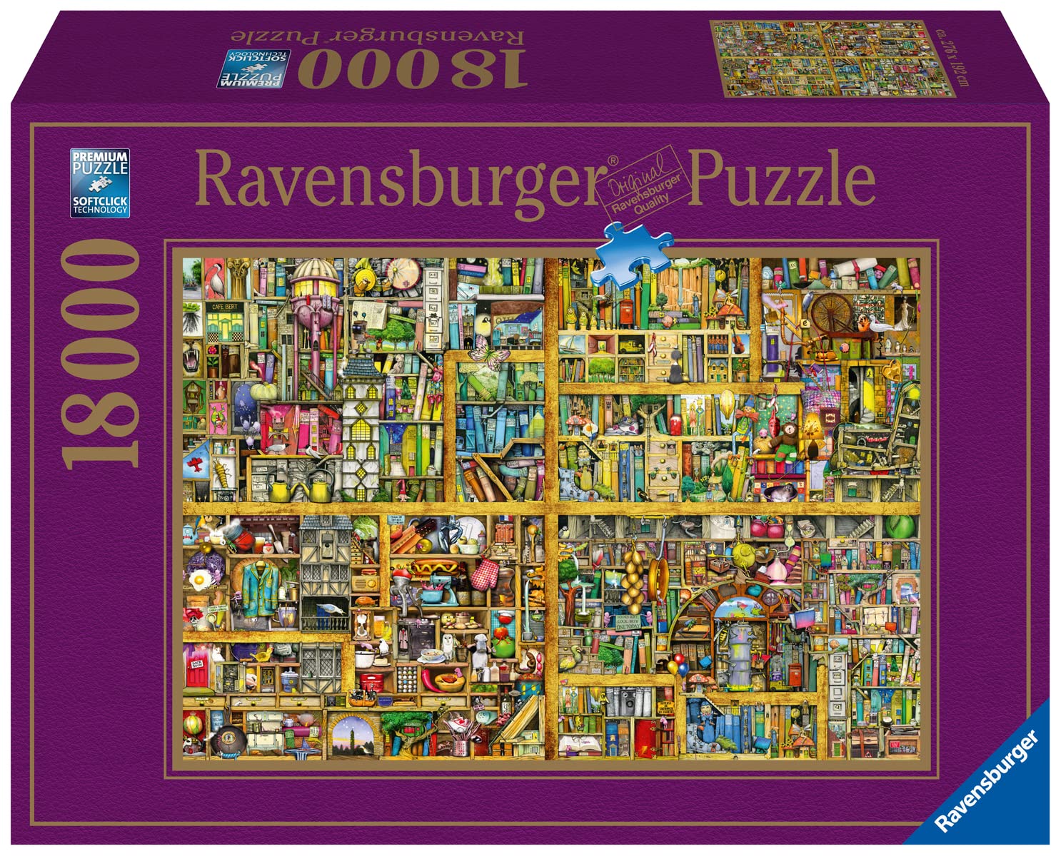 Ravensburger XXL Magic Library Puzzle - 18,000 Piece Jigsaw Puzzle for Adults & Teens 14+, Educational & Stimulating Game, Giant Puzzle 276x192 cm - Perfect for Family Bonding, Stress Relief & Home Decor