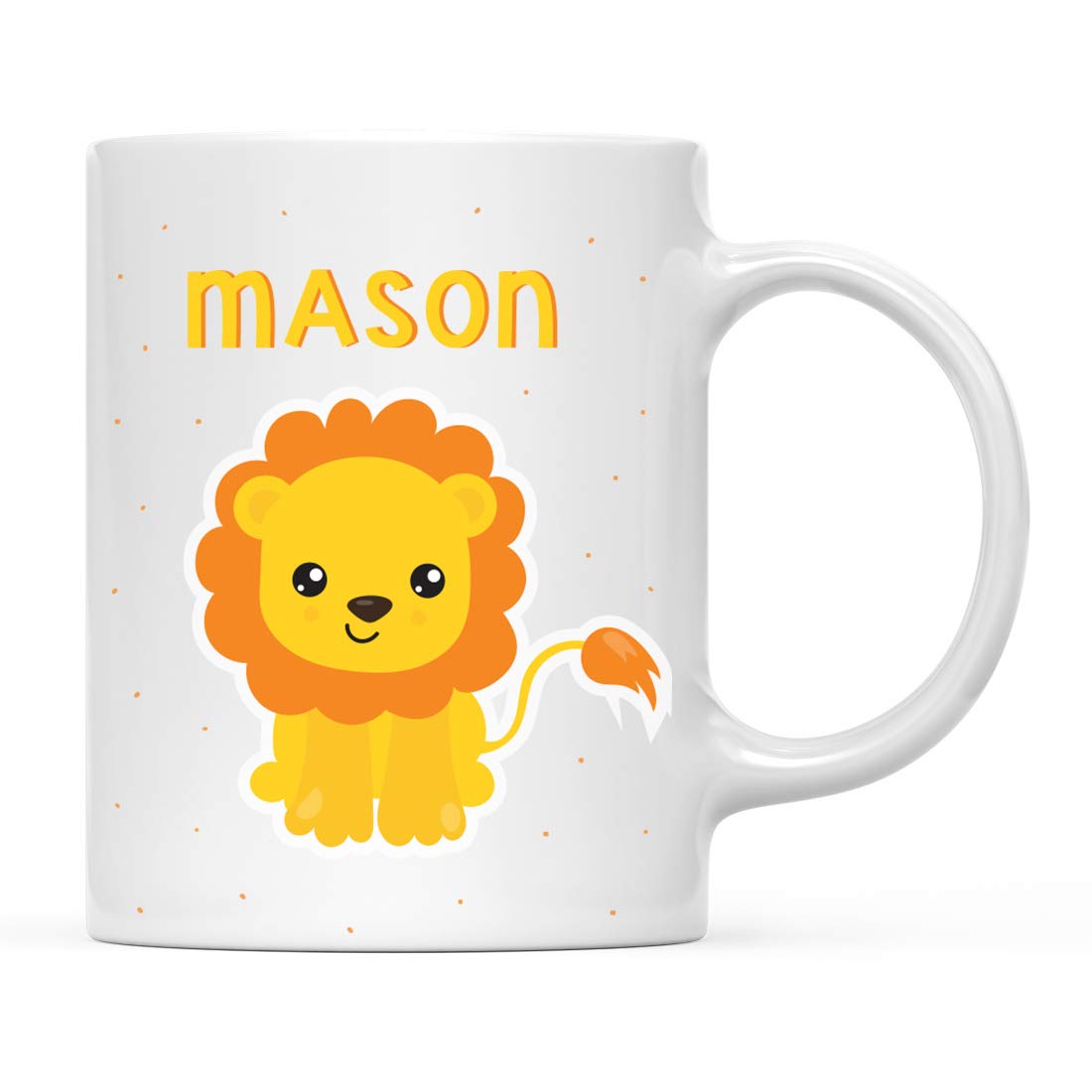 Personalized 11oz Kids Hot Chocolate Mug with Baby Lion Design - Custom Name Coffee Cup for Birthday & Christmas Gifts - Perfect for Toddlers, Children's Drinks & Holiday Celebrations