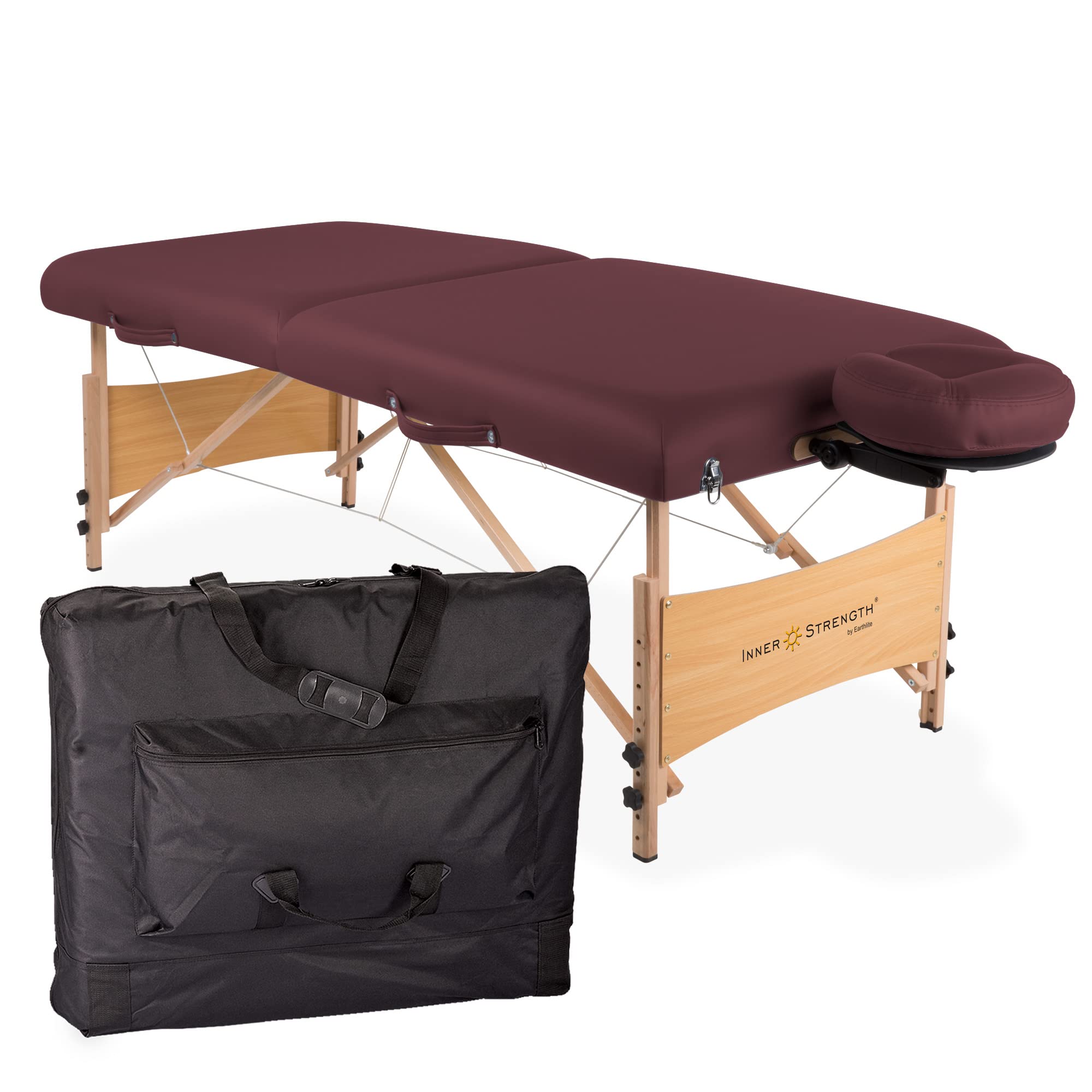 Portable Massage Table Set with Adjustable Face Cradle, Memory Foam Face Pillow & Carrying Case - Professional Home & Spa Massage Therapy Equipment for Relaxation & Pain Relief