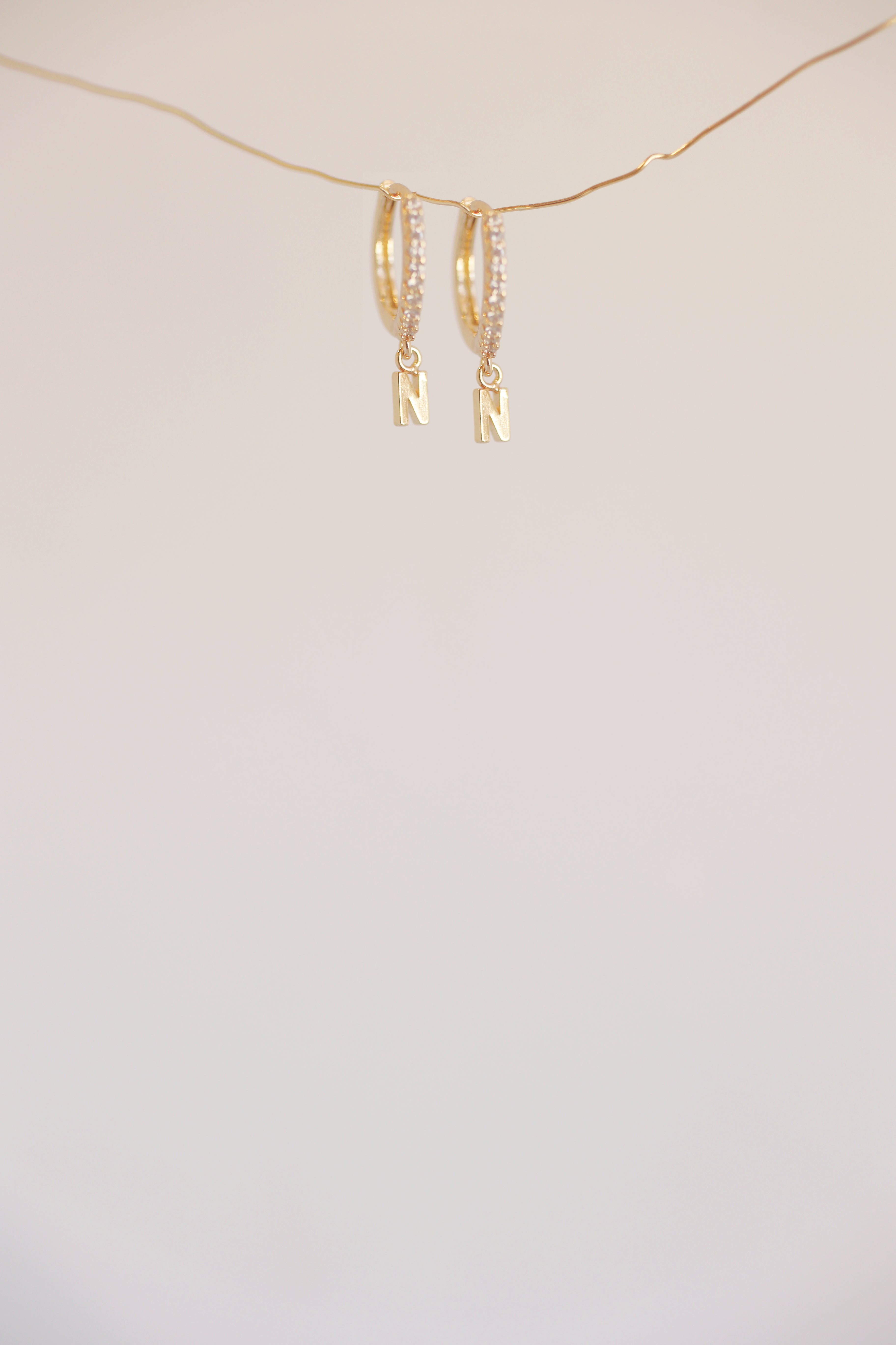 Mini Monogram Huggie Earrings - Personalized Gold Plated Hoop Earrings for Women, Perfect for Everyday Wear & Gifts