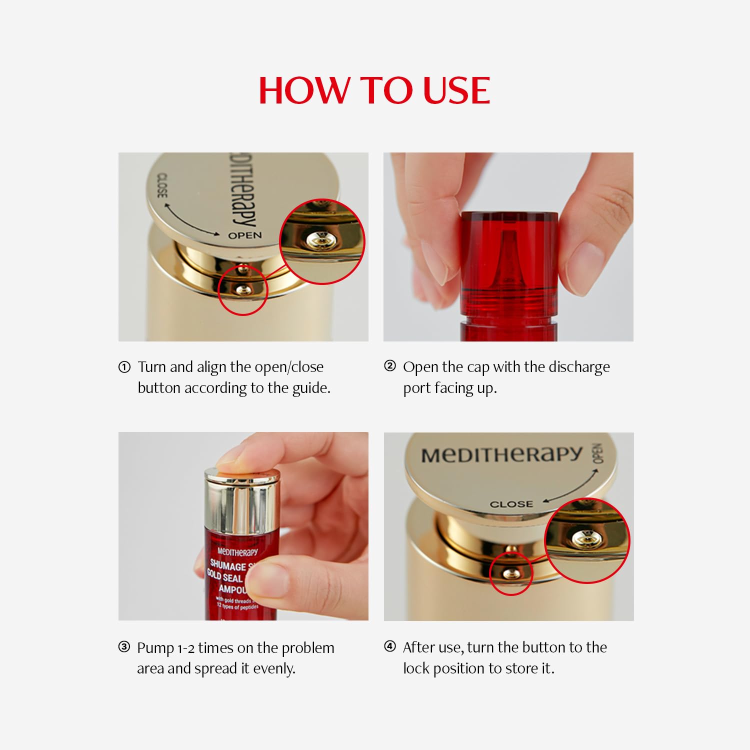 MEDITHERAPY Shumage Shot Gold Seal Lifting Ampoule - Anti-Wrinkle Serum with Gold Threads & Collagen for Face Lifting & Glowing Skin | Korean Skincare (0.4 fl.oz) | Perfect for Night Routine & Anti-Aging Care