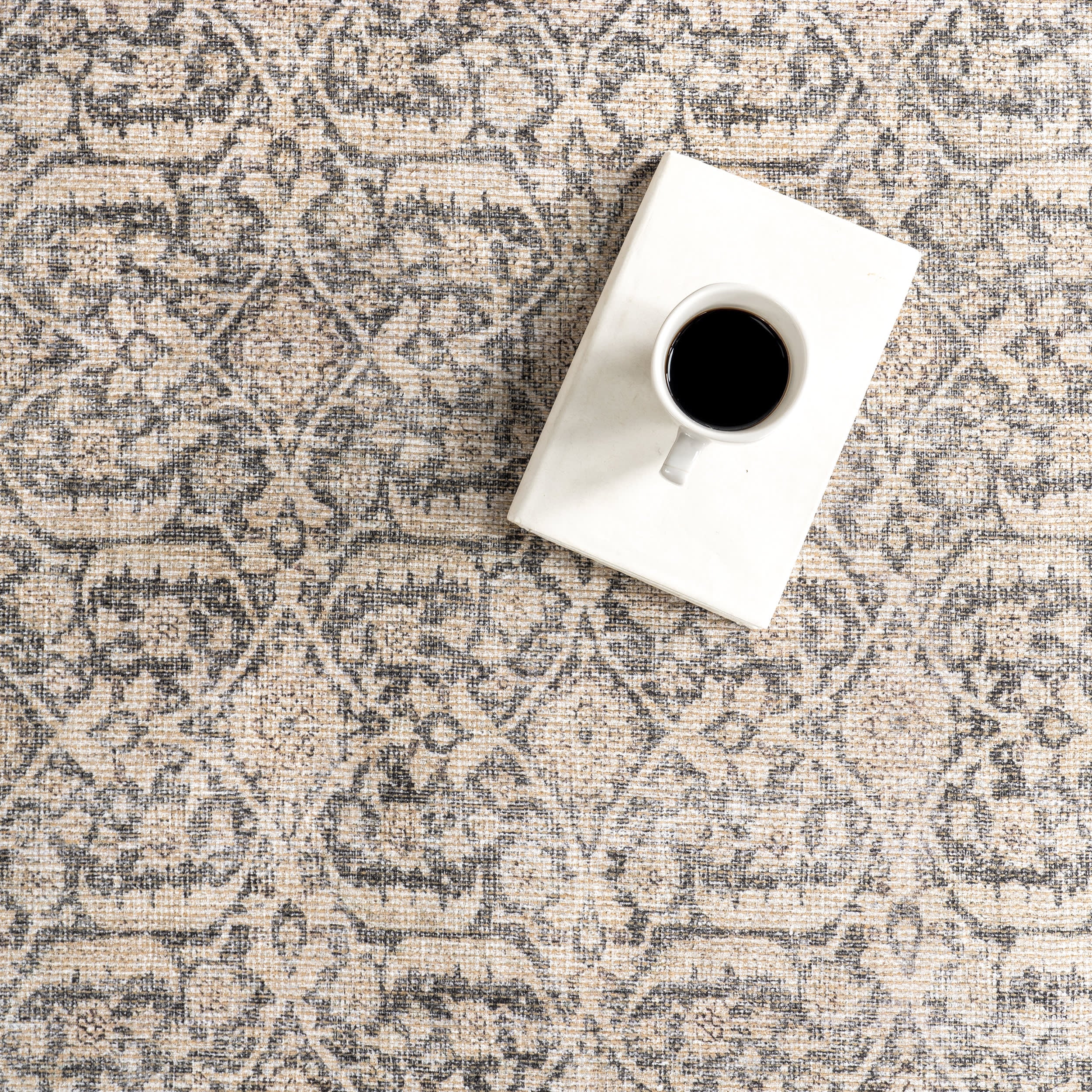 Chatham Antiqued Jute Blend Area Rug - Soft Gray Natural Fiber Floor Mat for Living Room, Bedroom & Home Decor