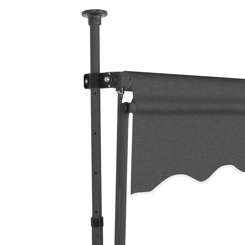 Manual Retractable Awning with LED Lights 59.1