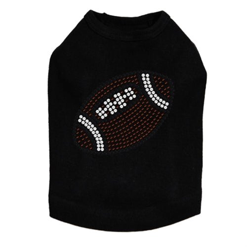 Sparkling Brown Football Rhinestone Tank Top for Women - Multiple Colors Available - Perfect for Game Day, Parties & Sports Events