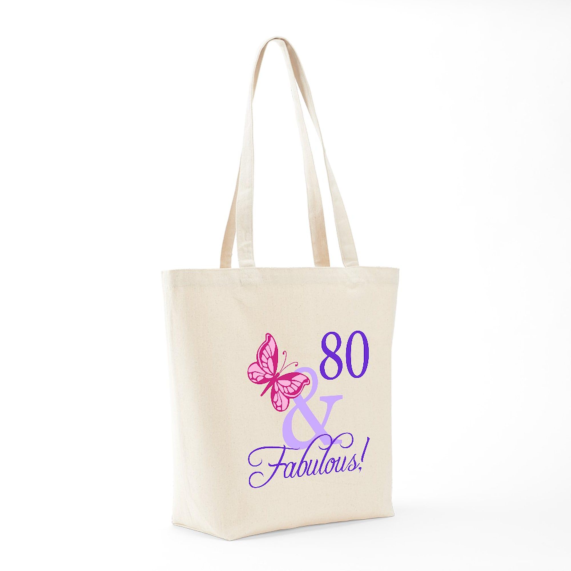 80 And Fabulous Natural Canvas Tote Bag - Reusable Eco-Friendly Shopping Bag for Women, Groceries & Beach Essentials | CafePress