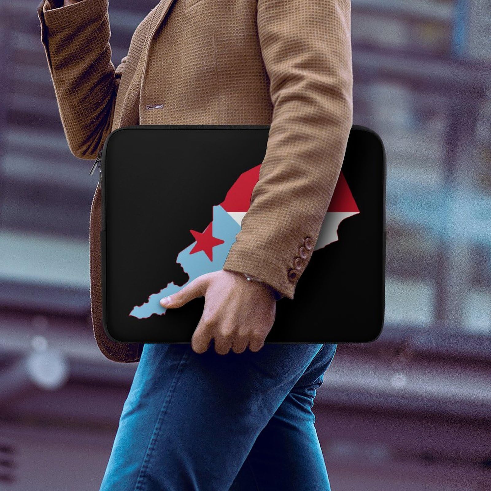 Custom South Yemen Flag Map Personalized Laptop Bag - Slim Business Briefcase for Work, Travel & College | Durable 15.6