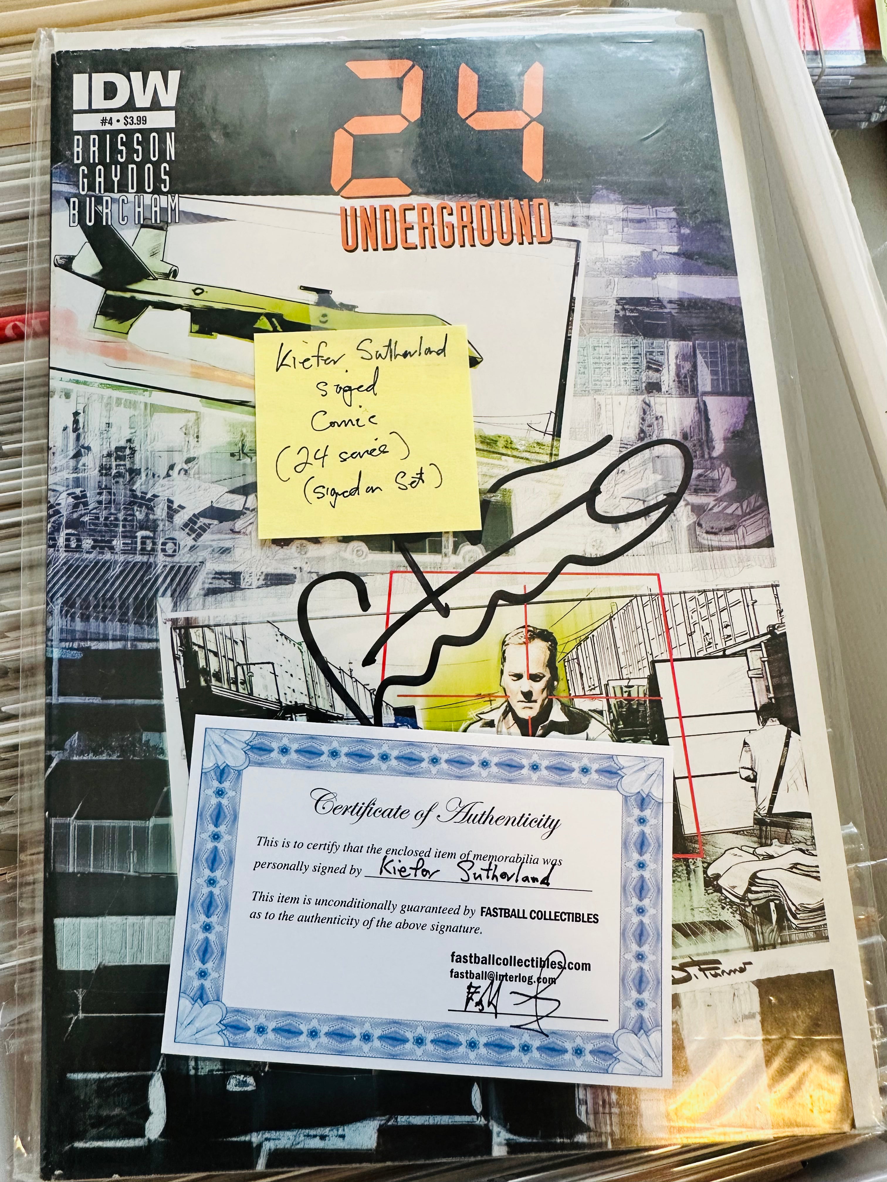 Rare Kiefer Sutherland Autographed 24 Comic Book with COA - Perfect for Collectors, Fans & Memorabilia Enthusiasts