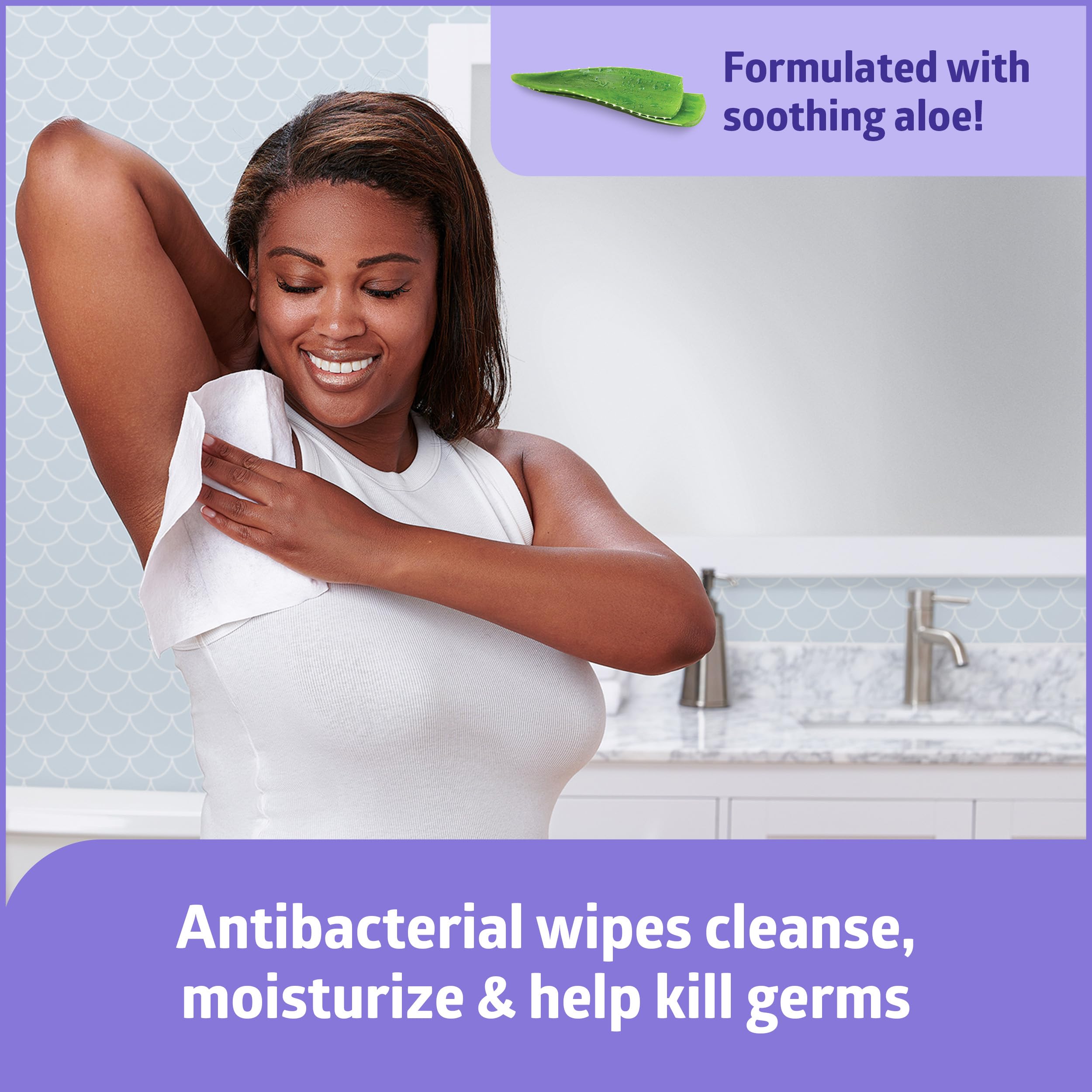 **Medline ReadyBath LUXE Antibacterial Extra Thick Adult Bath Wipes (8 Wipes) – Unscented, No Rinse Formula with Aloe – Shower Wipes for Sensitive Skin, Hypoallergenic & Alcohol-Free – 8 x 8 Inch – Ideal for Travel, Elderly Care & Post-Surgery Hygiene**