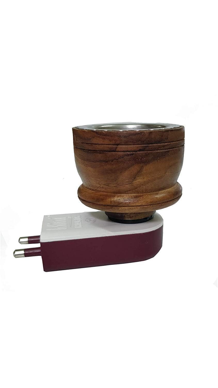 Handcrafted Shesham Wood Camphor Aroma Oil Diffuser & Incense Burner - Electric Kapoor Kapur Dani for Pooja, Meditation, Havan - Home & Office Spiritual Decor (Wooden K-2) | Perfect for Yoga Rooms, Prayer Spaces & Aromatherapy Sessions