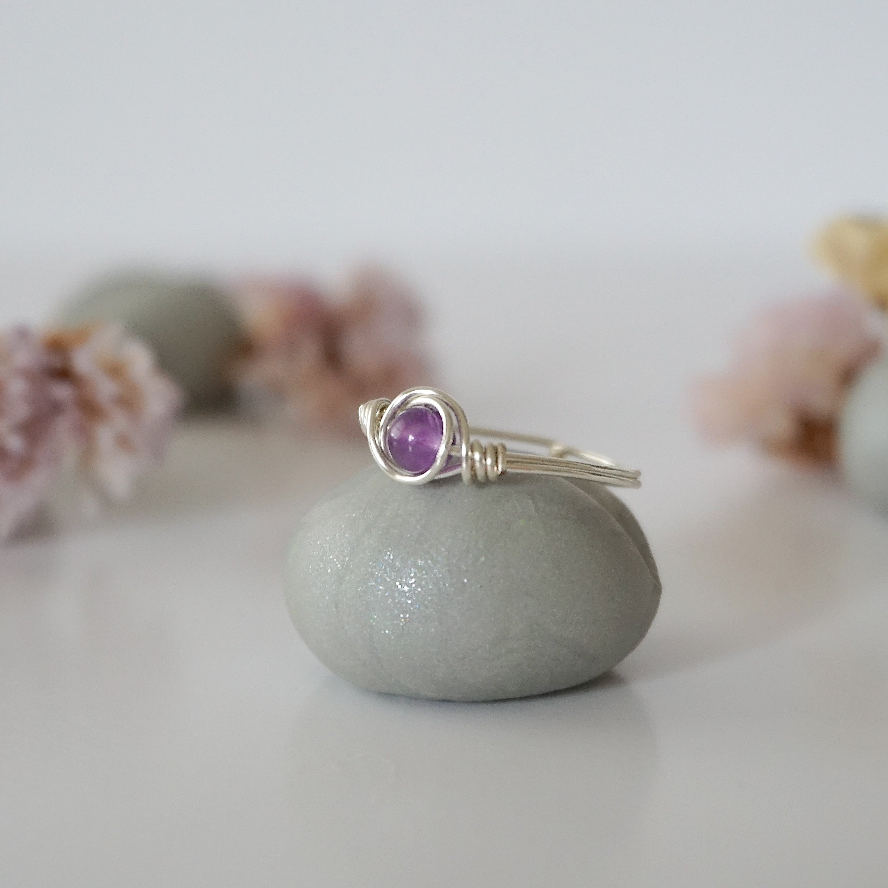 Simple Amethyst Birthstone Ring for Women | Elegant February Jewelry Gift for Her | Perfect for Valentine's Day, Anniversary & Special Occasions