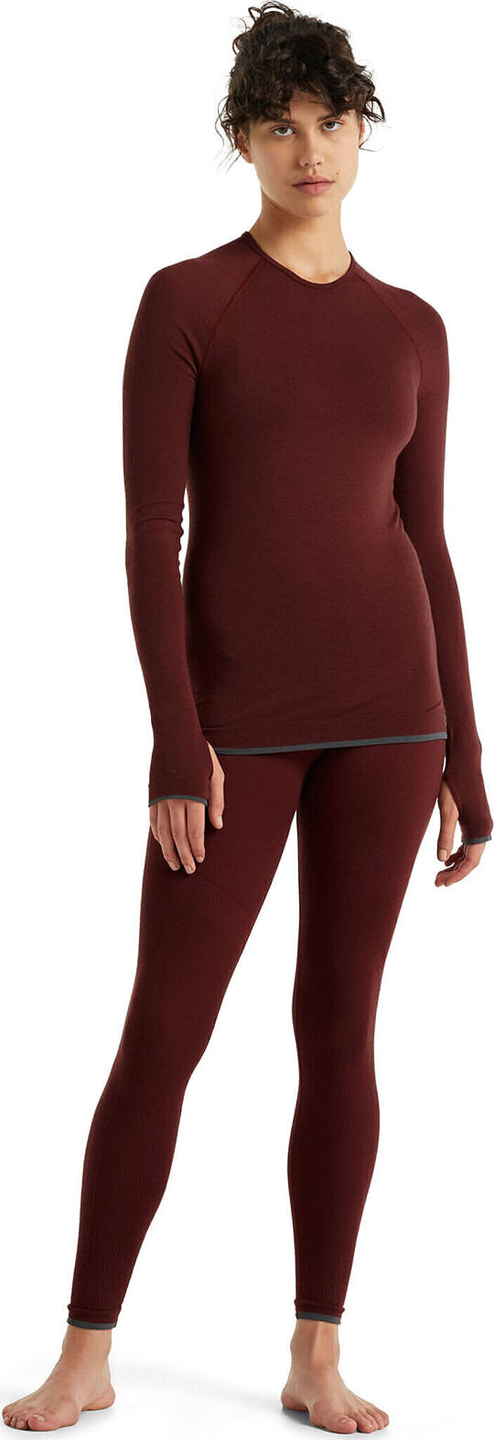 200 Zone Seamless Long Sleeve Base Layer Crewneck for Women - Thermal Underwear for Cold Weather, Yoga, Running & Outdoor Activities