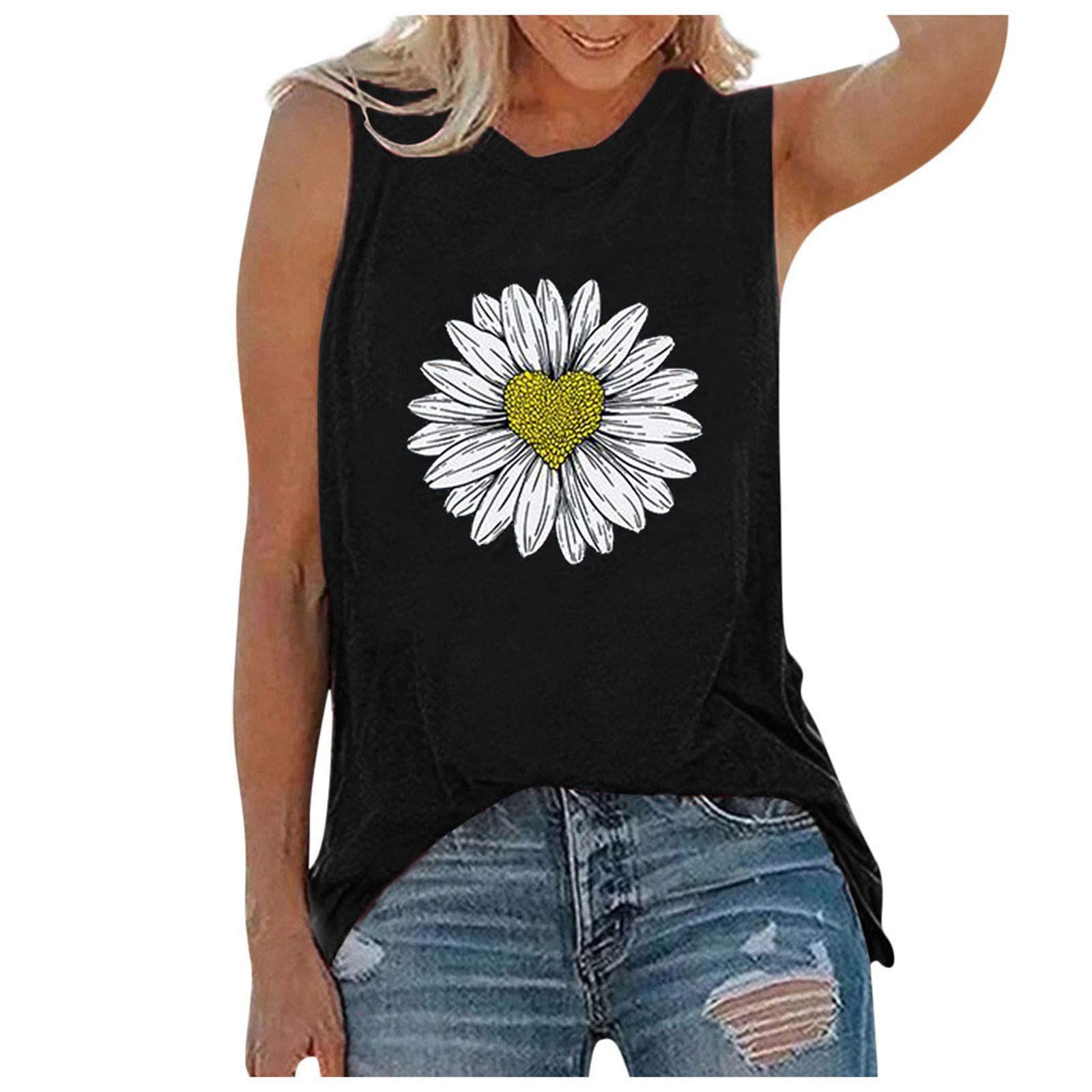 Gerichy Women's Casual Cotton Tank Tops - Sleeveless Crewneck Plain Tee Shirts for Summer | Comfortable Everyday Wear, Beach Outfits, and Layering Essentials