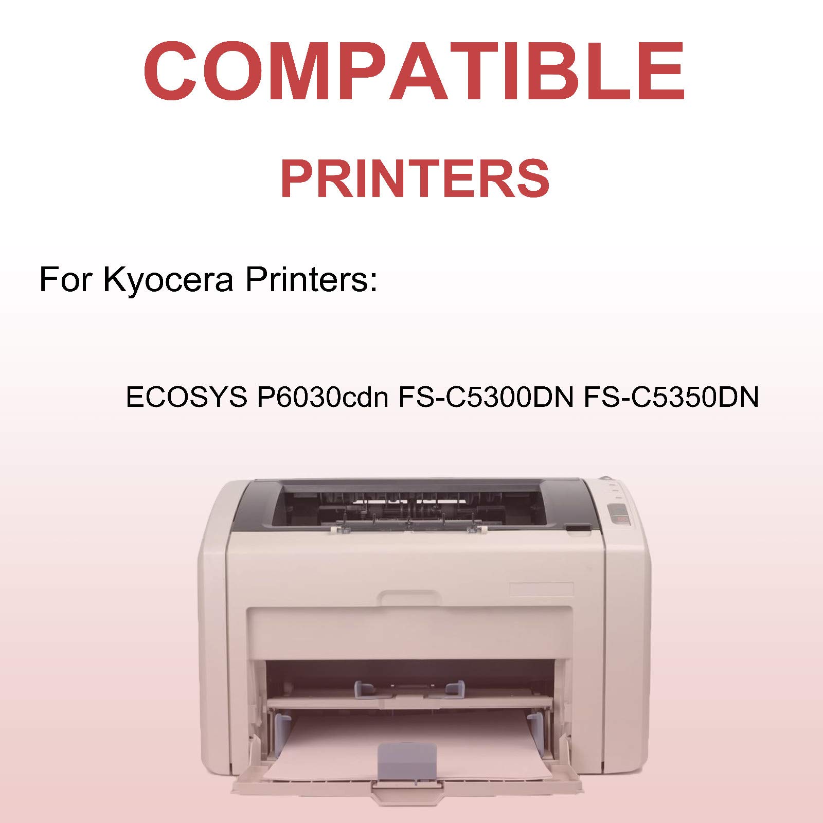 High Yield 3-Pack Black Toner Cartridge Replacement for Kyocera TK477 - Compatible with ECOSYS P6030cdn, FS-C5300DN, FS-C5350DN Printers - Ideal for Office & High-Volume Printing Needs