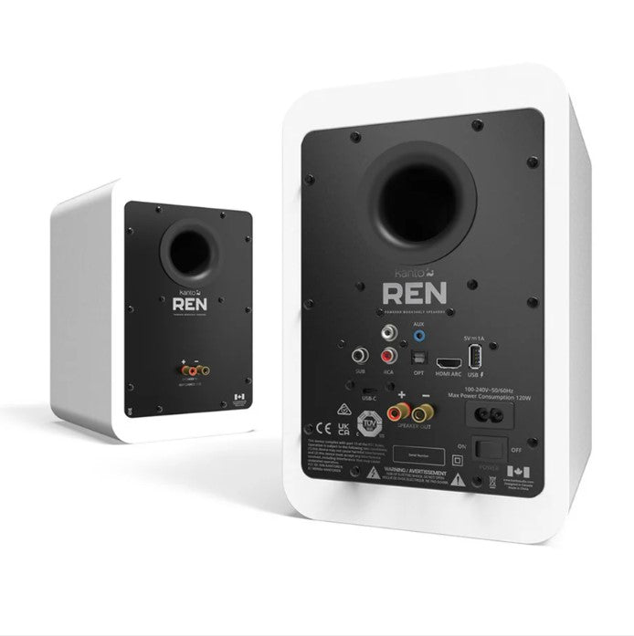 Kanto REN 200W Powered Bookshelf Speakers - High Fidelity Stereo Sound for Home Audio, Gaming & Music | Compact Bookshelf Speakers with Built-in Amplifier | Perfect for Living Room, Office & Studio Setup
