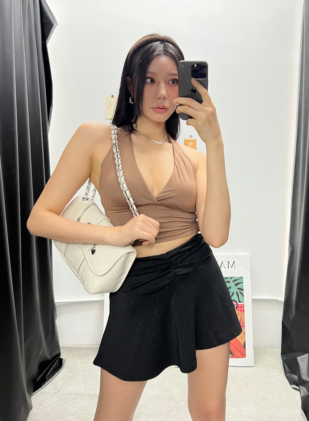 A Line Mini Skirt for Women - High Waist Denim Shorts with Stretch - Trendy Summer Fashion Skirt for Casual Outings, Dates & Beach Vacations