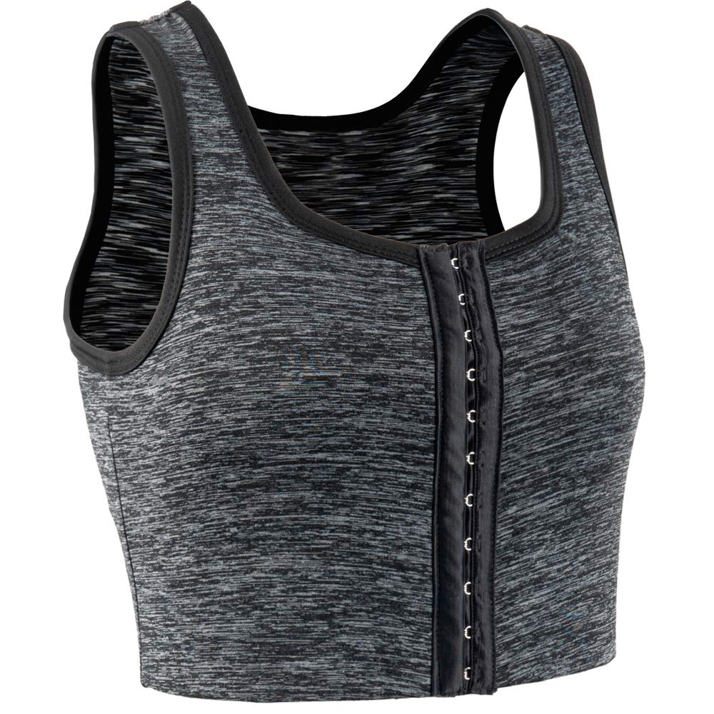 XUJI 3-Row Chest Binder Tank Top with Central Clasp - Comfortable Compression Shirt for FTM Transgender, Cosplay & Costume, Perfect for Daily Wear & Special Events