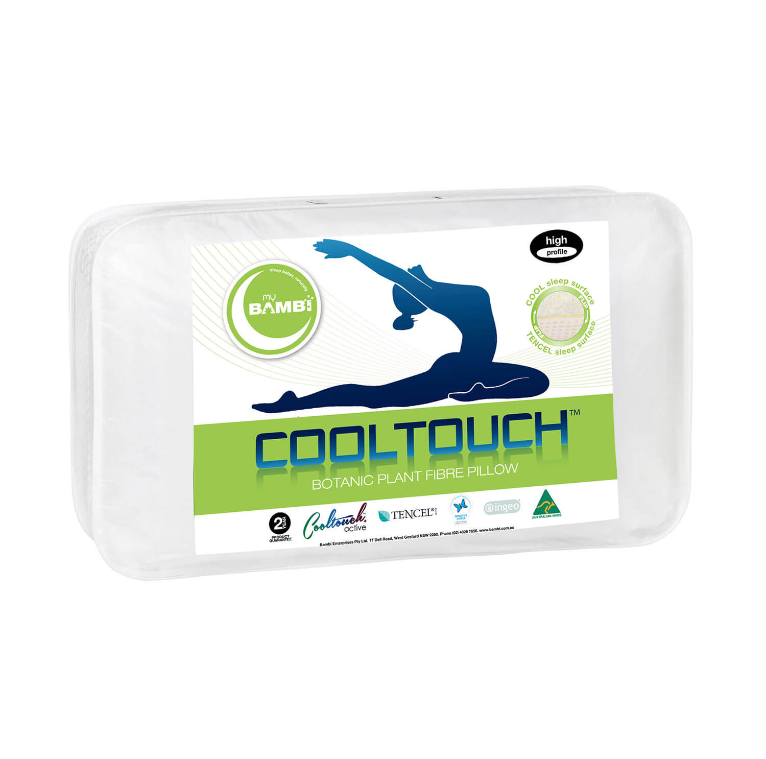 CoolTouch Dual Surface Ingeo Corn Pillow by Bambi – Soft & Breathable for Neck Support, Back Pain Relief, and Comfortable Sleep – Perfect for Travel, Office, and Home Use