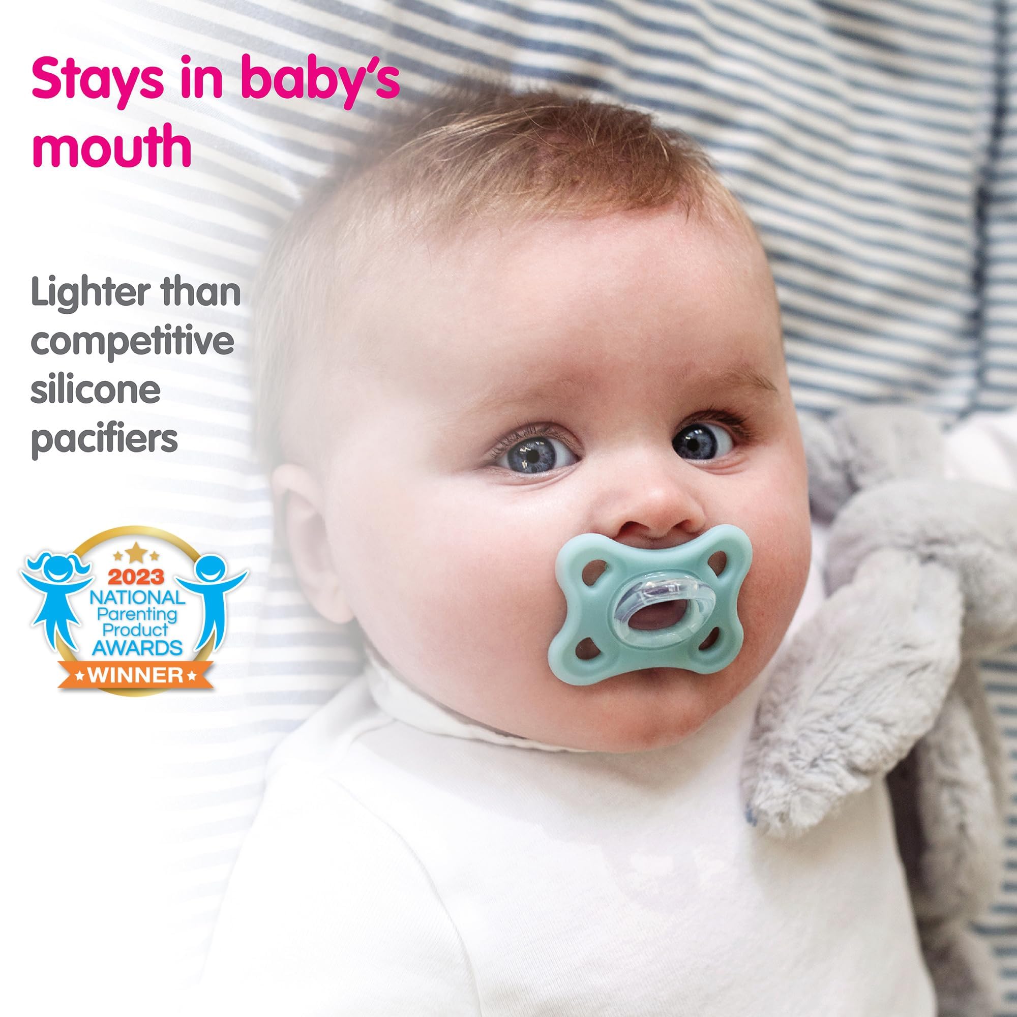 MAM Comfort Baby Pacifiers - BPA-Free Silicone Pacifier for Newborns 3-12 Months | Lightweight One-Piece Design, Easy to Clean, Ideal for Breastfed Babies | Includes Sterilizer Case (2-Pack) | Perfect for Soothing, Travel & Daycare Use