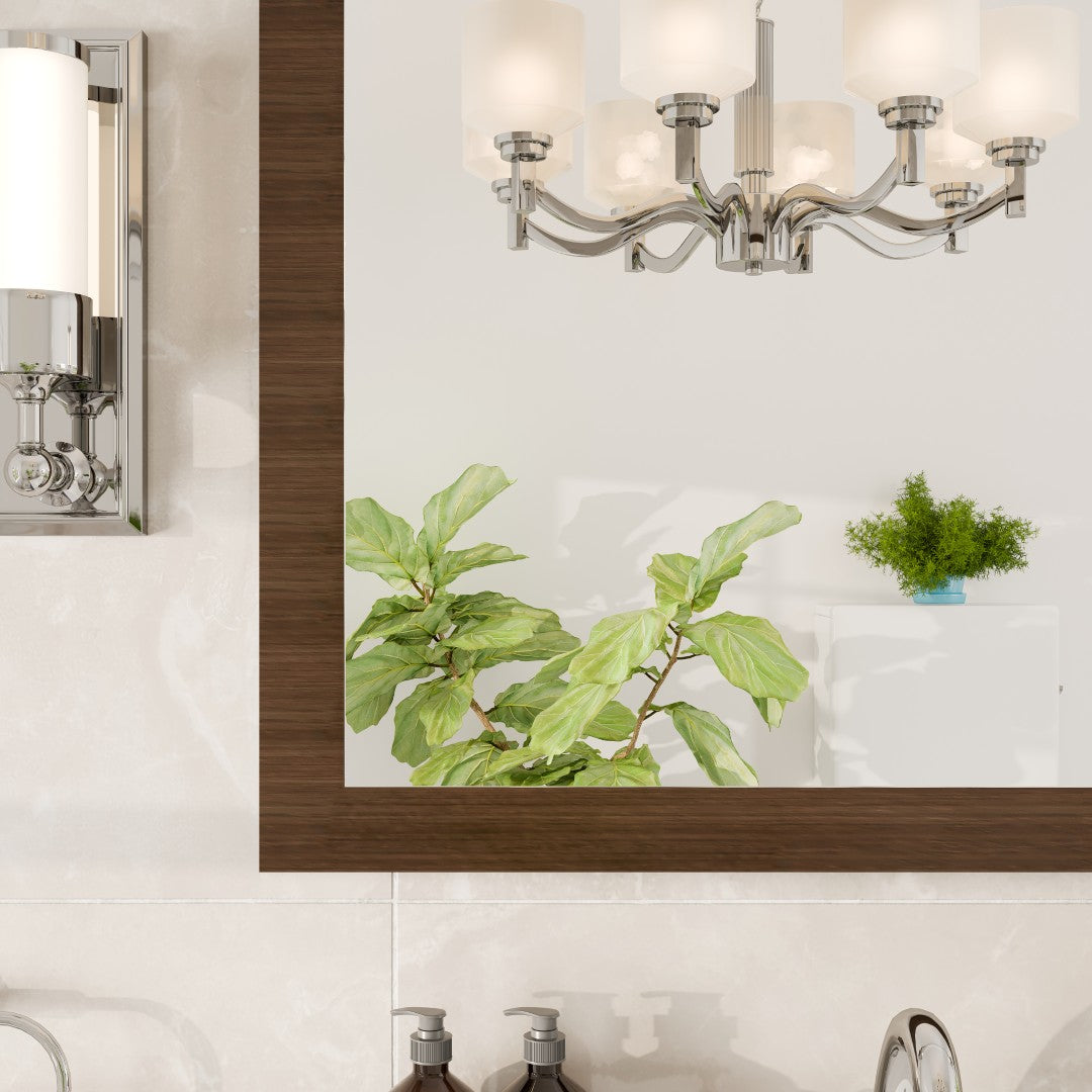 Eviva Sun 30x36 Inch Rectangular Gray Oak Wooden Framed Wall Mirror - Perfect for Bedroom, Bathroom, Living Room & Entryway Decor