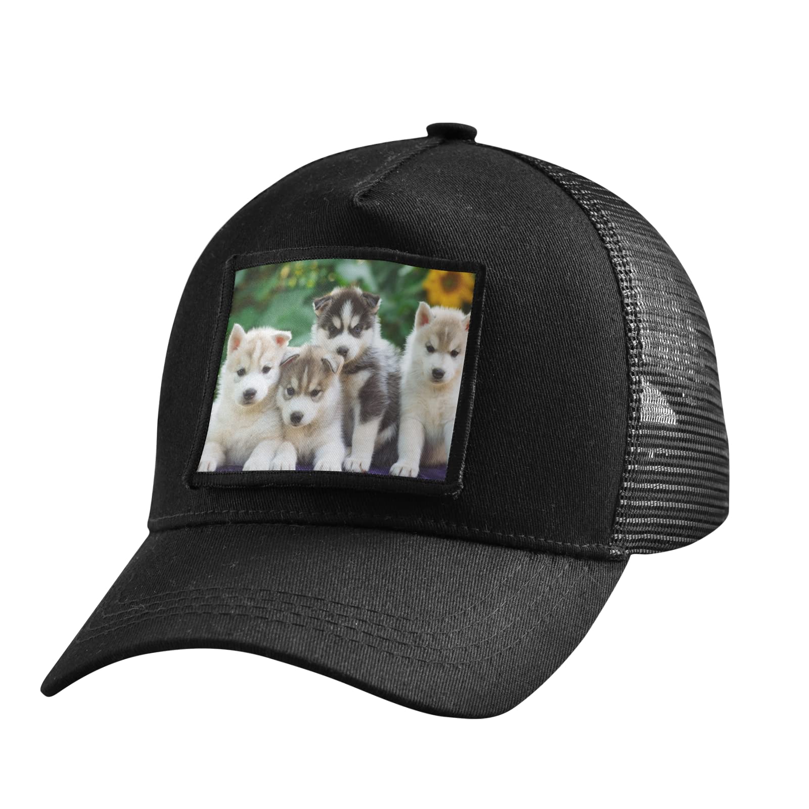 Stylish Husky Puppies Trucker Hat for Men & Women - Adjustable Snapback Baseball Cap with Funny Design - Perfect for Outdoor Activities, Casual Wear & Gifts