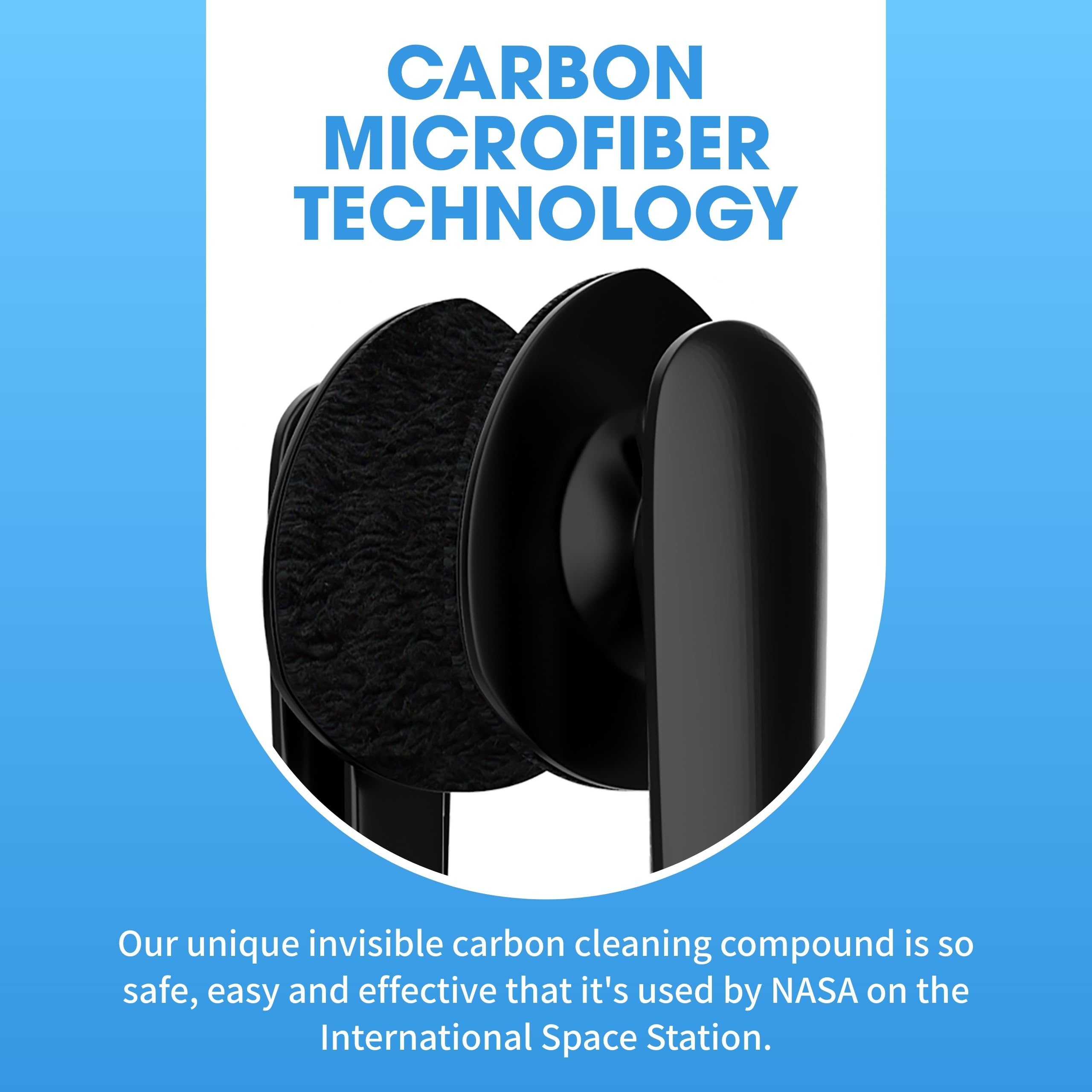 Peeps CarbonKlean Glasses Cleaner - Carbon Microfiber Lens Cleaner for Eyeglasses, Reading Glasses, Sunglasses & Screens - Soft Touch Black (2 Pack) - Perfect for Home, Office, Travel & Outdoor Use