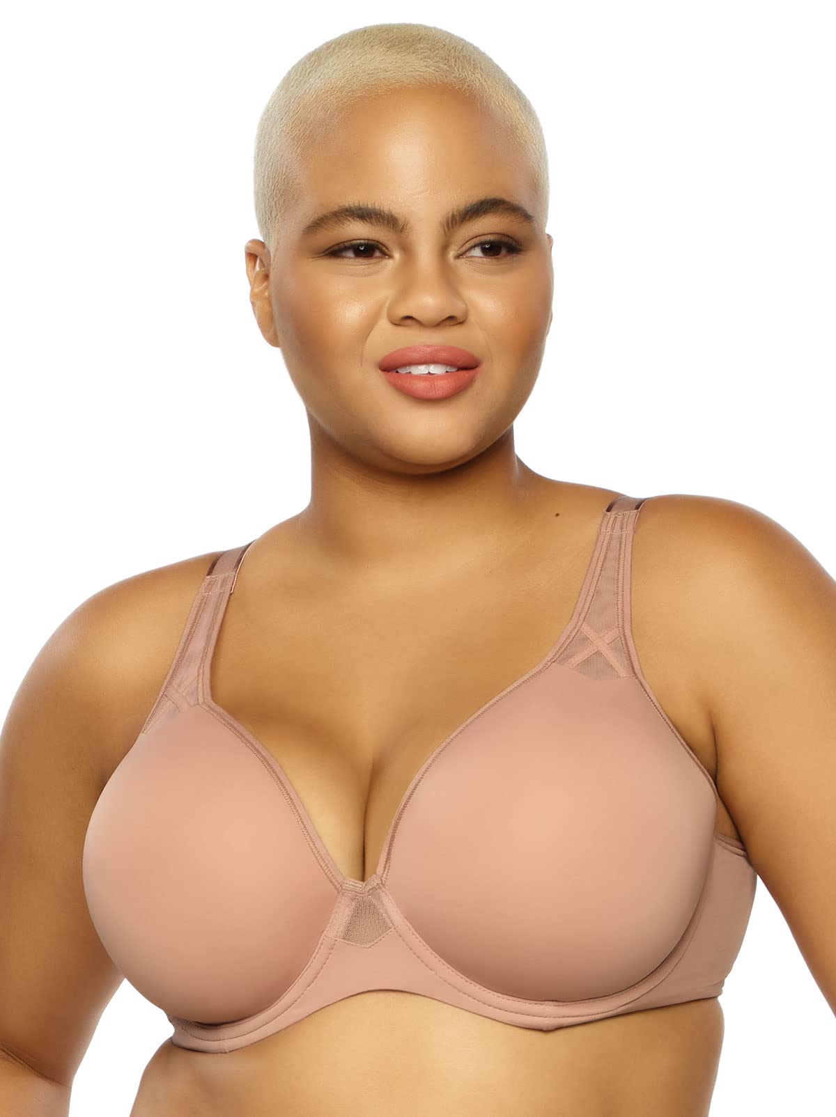 Felina Amaranth Sheer Plunge T-Shirt Bra - Sexy Lace Underwire Bra for Women, Comfortable Everyday Wear, Perfect Under Low-Cut Tops & Dresses