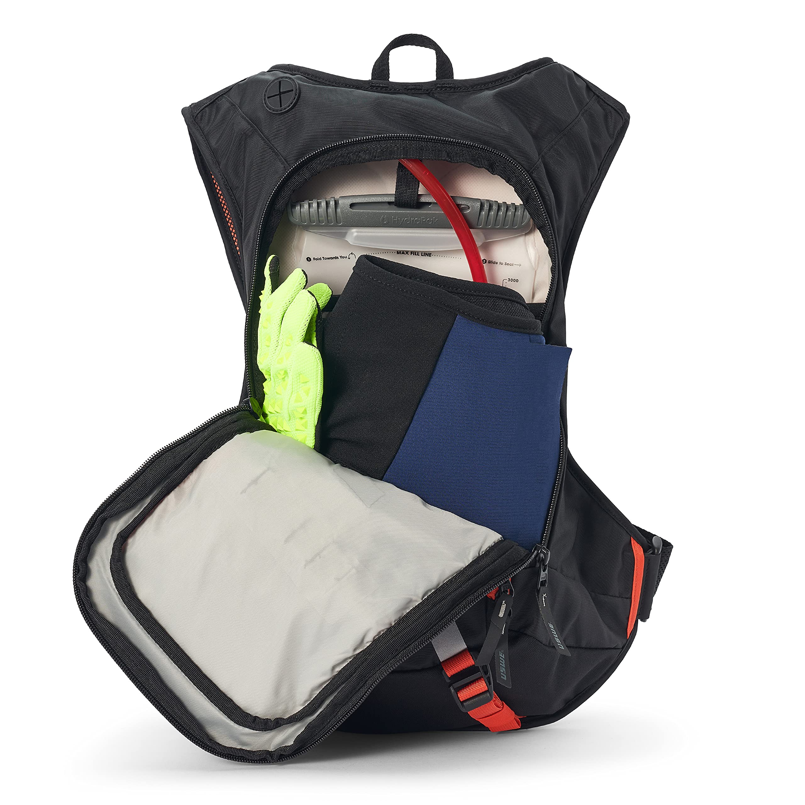 USWE Moto Hydro Hydration Pack with 2L Water Bladder - Bounce-Free Enduro & Off-Road Motorcycle Backpack for Long Rides & Trail Adventures | Perfect for Dirt Biking, Mountain Biking & Outdoor Sports