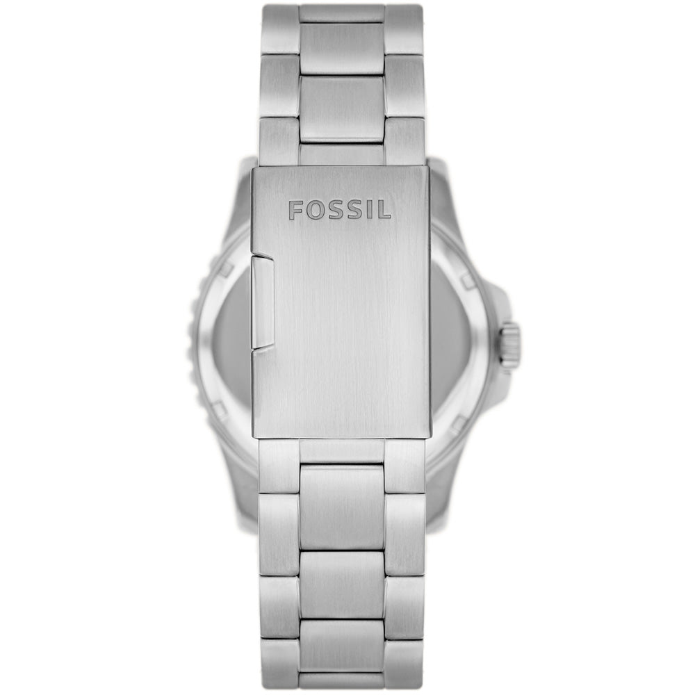 Fossil FS5949 Blue Stainless Steel Watch for Men - Classic Analog Quartz Timepiece with Leather Strap - Perfect for Business, Casual & Everyday Wear