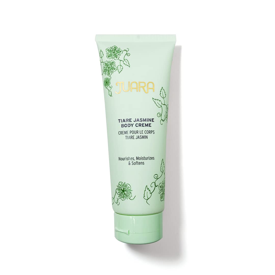 Juara Tiare Jasmine Body Cream - Ultra Moisturizing Lotion for Dry Skin | Hydrating Hand, Foot & Body Balm | Soothing Skincare Treatment | Cruelty-Free, Paraben & Sulfate Free, Vegetarian Formula | 8 oz | Perfect for Daily Hydration & Spa-Like Self-Care