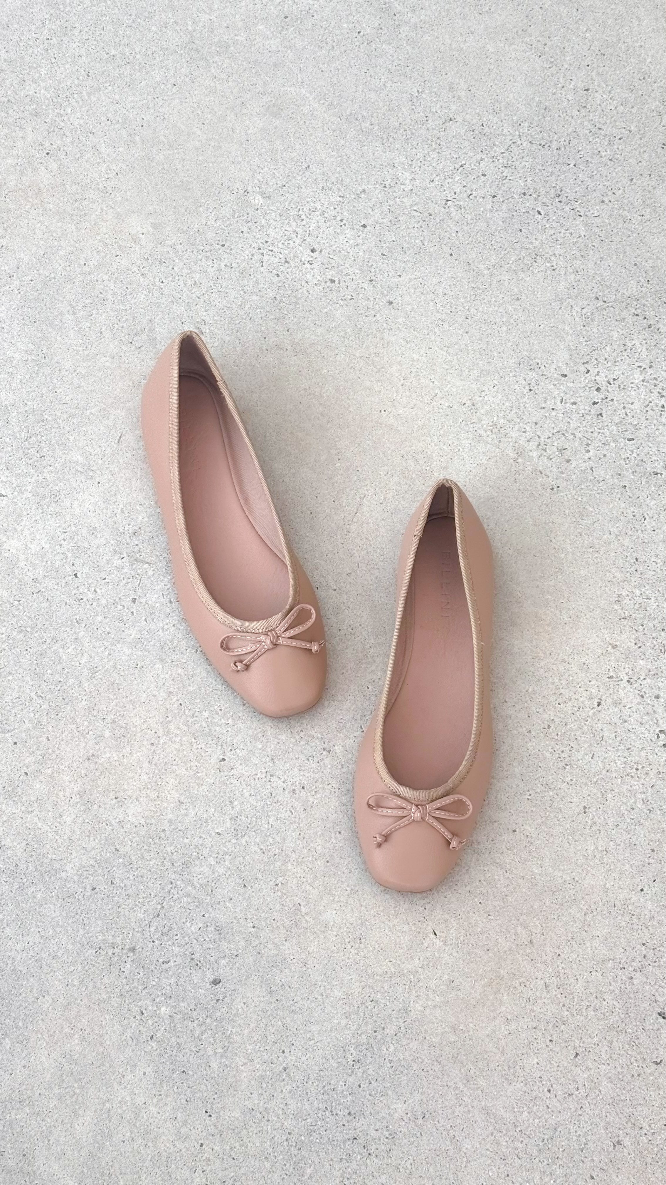 Women's Isaiah Ballet Flats - Dark Nude Comfortable Slip-On Shoes for Work, Office & Casual Wear