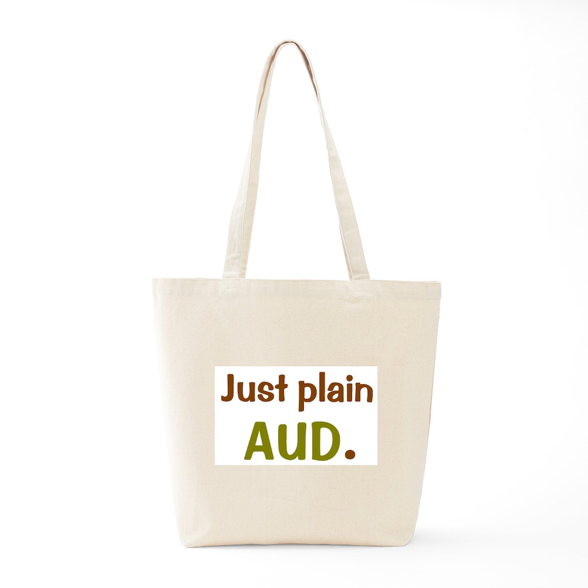 Just Plain Aud/Audball Natural Canvas Tote Bag - Eco-Friendly Reusable Shopping Bag for Groceries, Beach & Everyday Use | CafePress