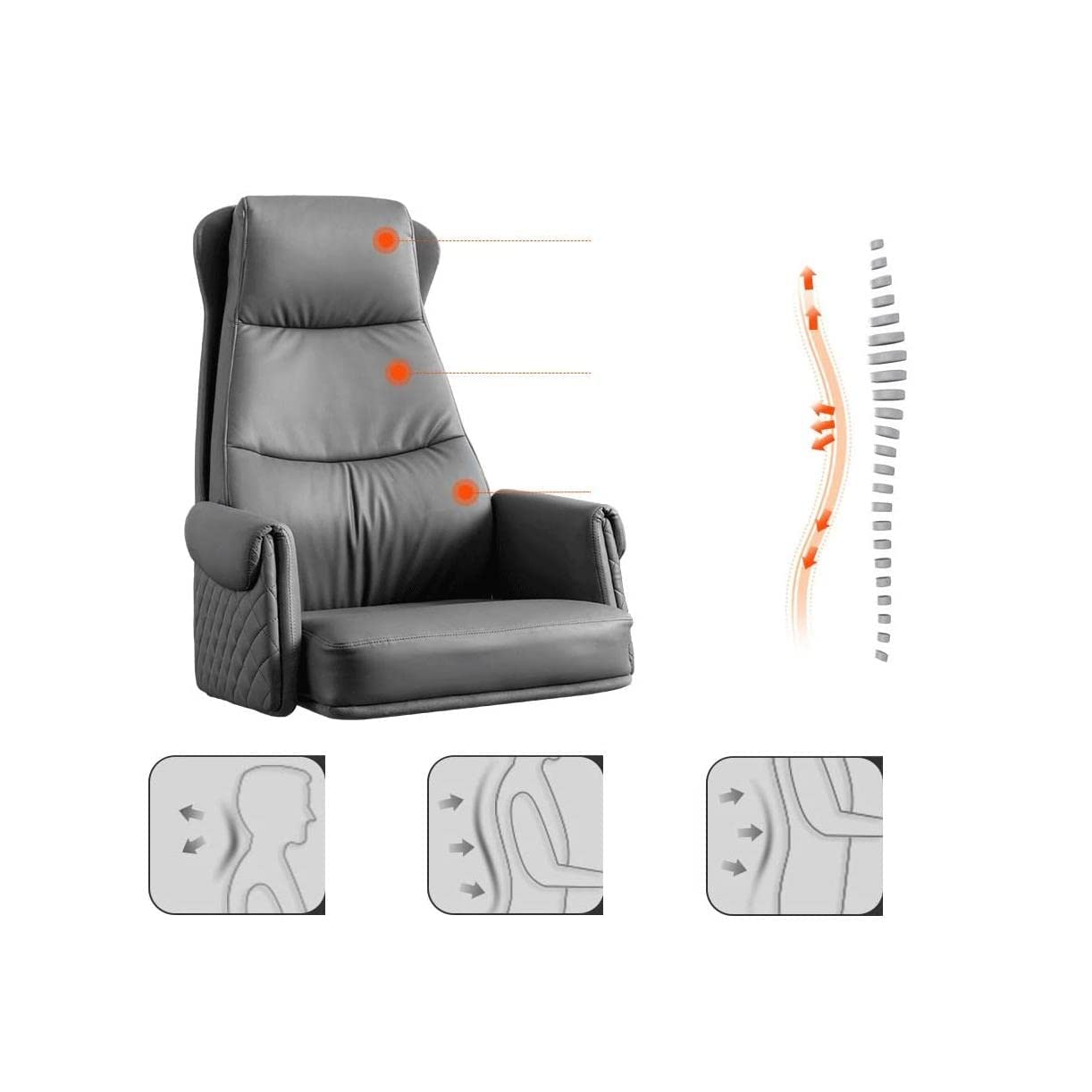 Premium Cowhide Gaming Chair - Ergonomic Computer & Office Chair with Recliner for Gamers, Executives & Bosses - Perfect for Home Office, Gaming Setup & Workspace Comfort
