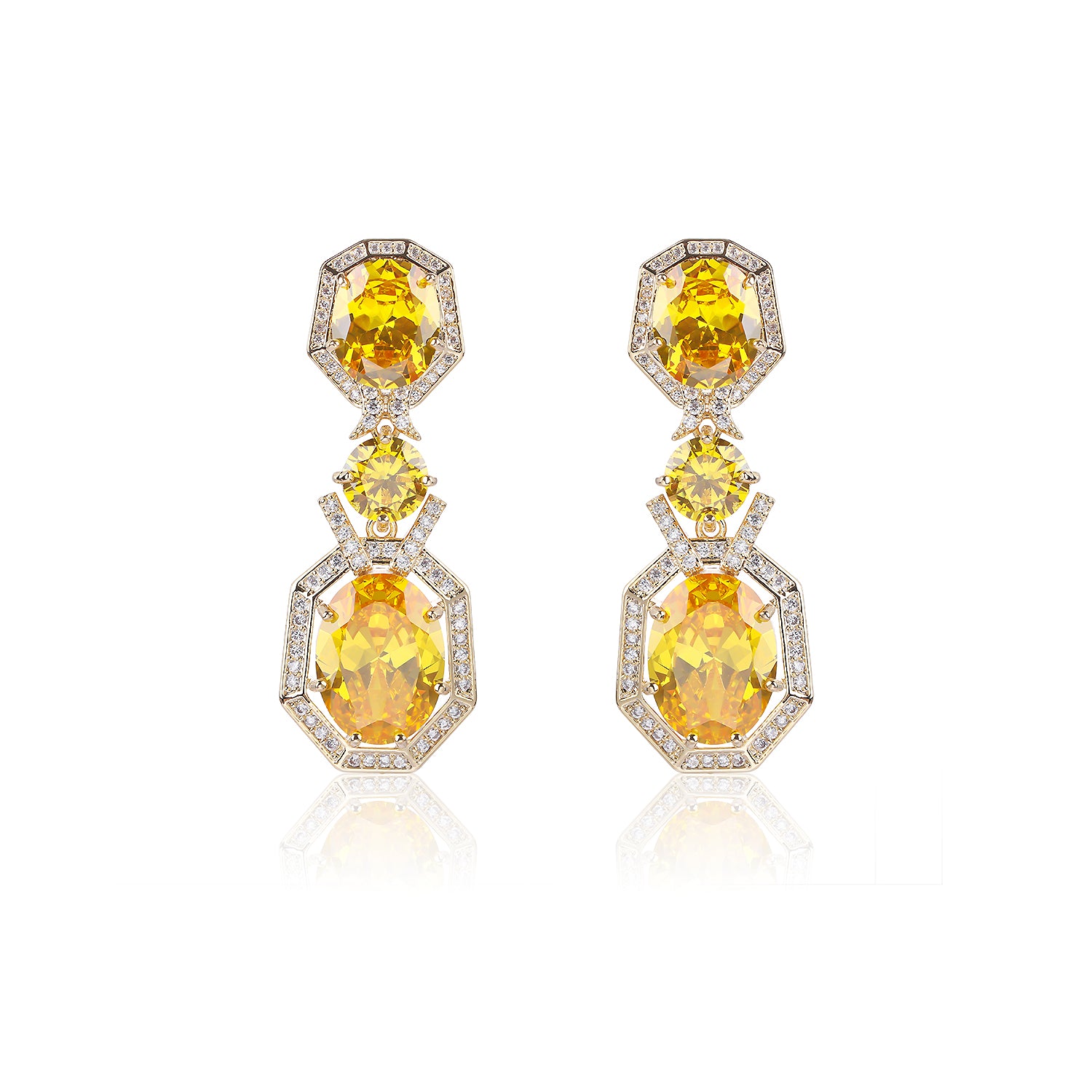 Vintage Zircon Dangle Drop Earrings for Women - Elegant Crystal Statement Jewelry CE11666 - Perfect for Parties, Weddings & Special Occasions
