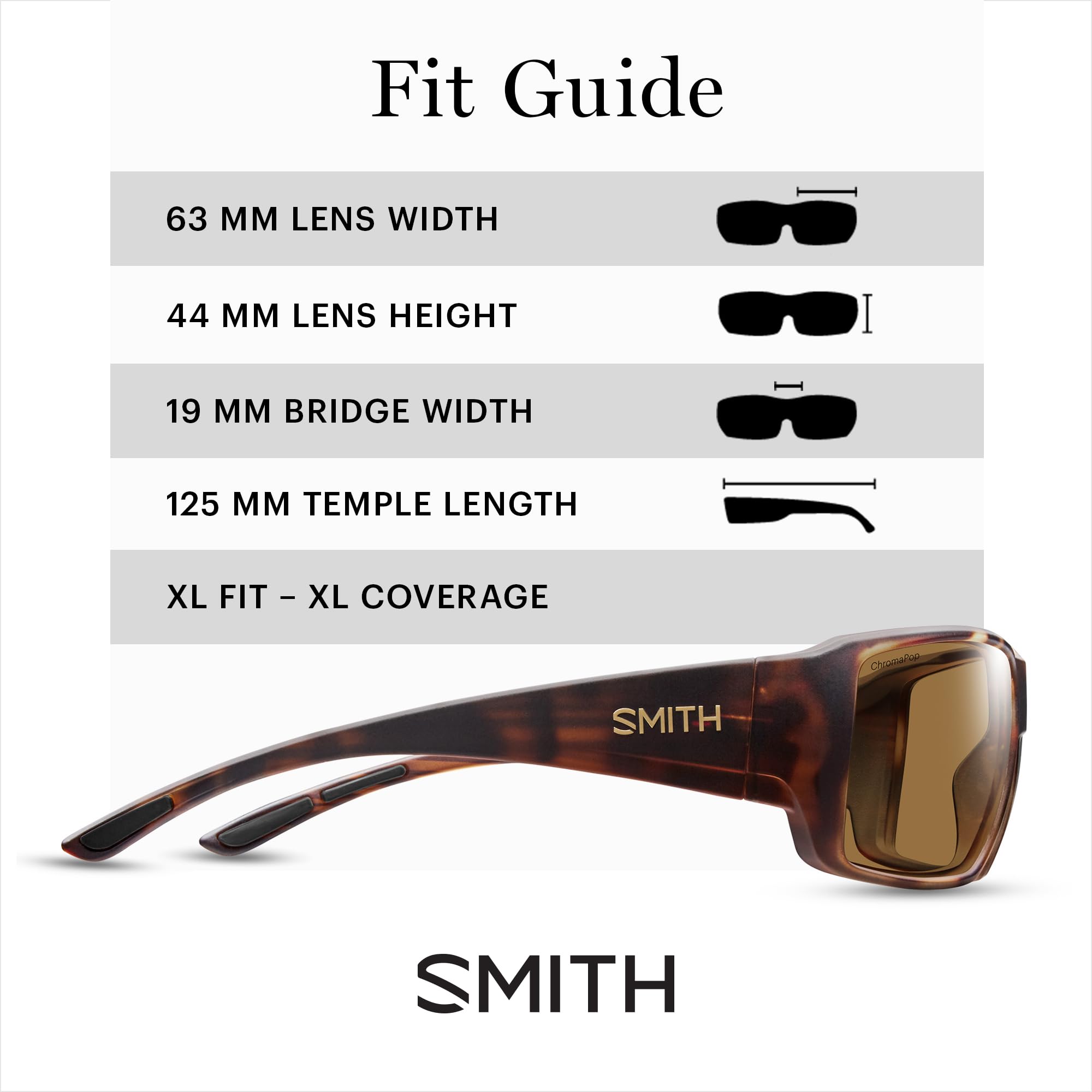 SMITH Guide's Choice XL Sunglasses with ChromaPop Polarized Lenses for Men & Women - UV Protection, Outdoor Sports & Driving Shades