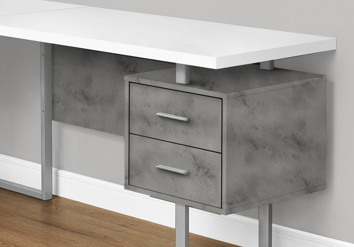 Jaska White Modern Office Desk - Stylish & Functional Home Office Furniture for Work & Study