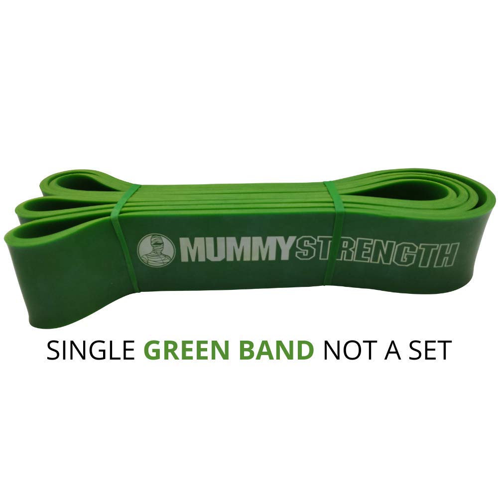 MummyStrength Resistance Bands for Men & Women - Heavy Duty Pull Up Assist Bands for Powerlifting, Strength Training & Home Workouts (Single Band with Exercise Guide) | Perfect for Gym, CrossFit & Home Fitness