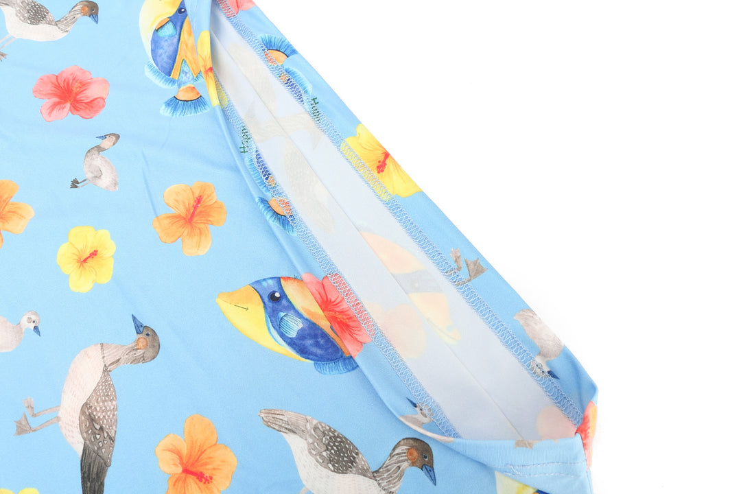 Humu Nene Baby Nursing Car Seat Cover - Breathable & Soft Hibiscus Blue Design for Newborns & Infants - Perfect for Car Travel, Stroller, and Breastfeeding Privacy