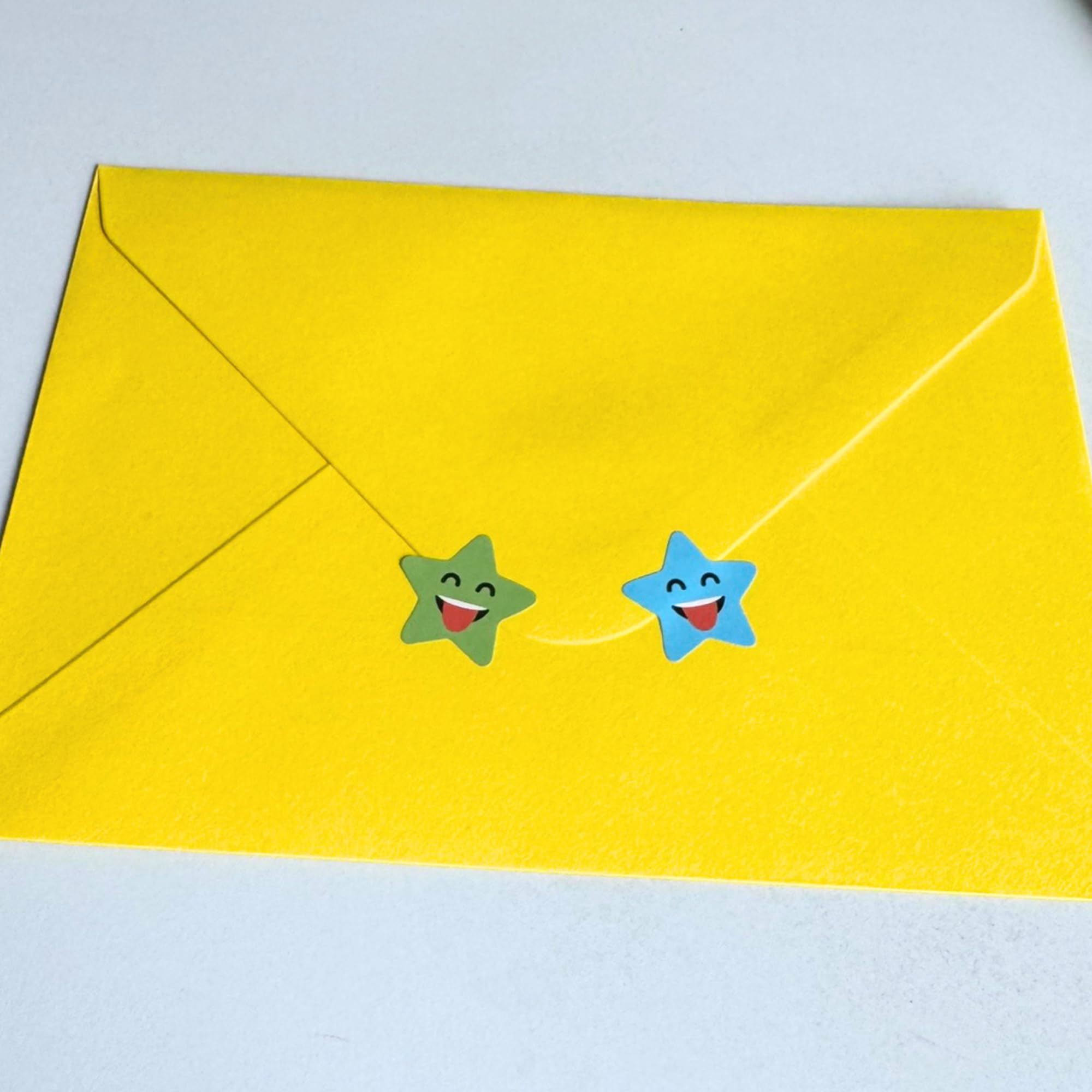 1000 Pieces Smiley Star Stickers for Teachers - 20mm Self-Adhesive Labels - Perfect for Classroom Rewards, Student Motivation & DIY Crafts