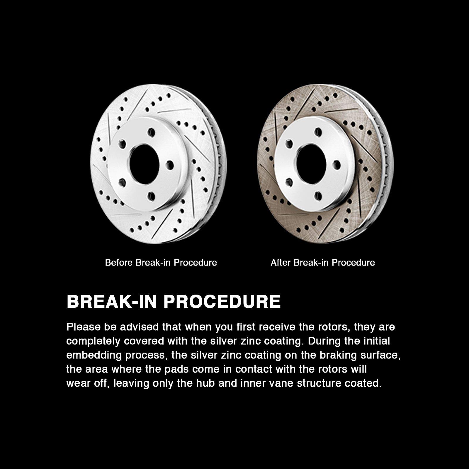 High-Performance Front & Rear Brake Pads and Rotors Kit for 2010-2014 Hyundai Genesis | Ceramic Brake Pads & Drilled Rotors | Enhanced Stopping Power for Sport Driving & Daily Commutes