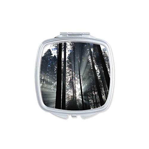 DIYthinker Forestry Sunshine Science Nature View Mirror - Portable Compact Pocket Makeup Mirror with Double Sided Glass for Travel, Home & Office Use