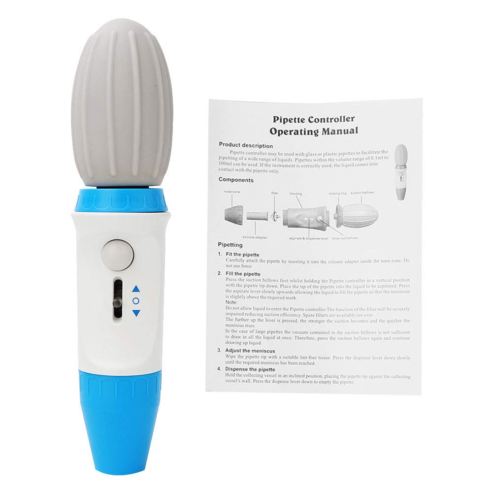 EVTSCAN Manual Pipette Controller - Ergonomic Liquid Handling Suction Pump for Accurate Quantitative Pipetting | Ideal for Lab, Research & Scientific Experiments