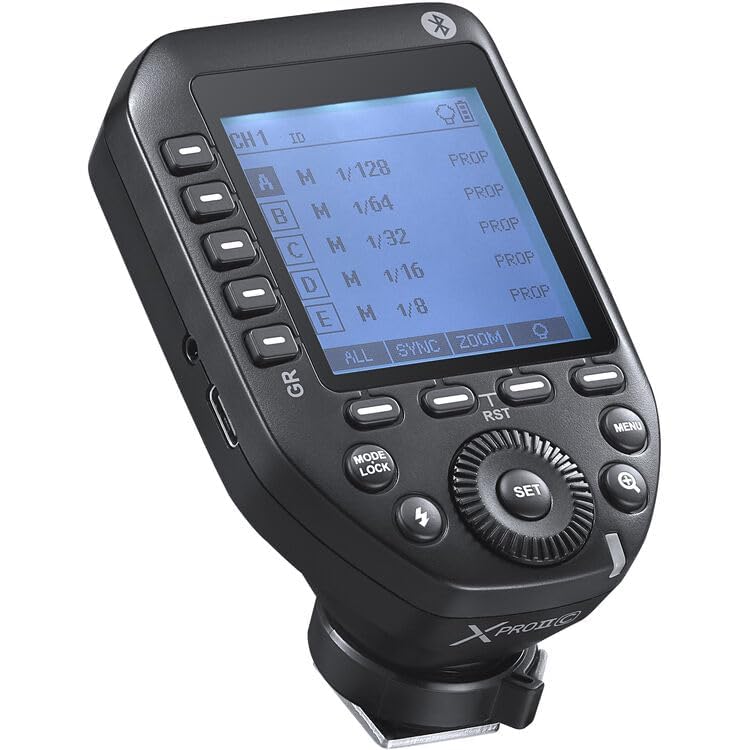 Godox XProII-C TTL Wireless Flash Trigger for Canon Cameras - 2.4G HSS up to 1/8000s, Bluetooth, TCM Conversion, Quick-Release Lock, 16 Groups & 32 Channels - Perfect for Studio, Wedding & Outdoor Photography